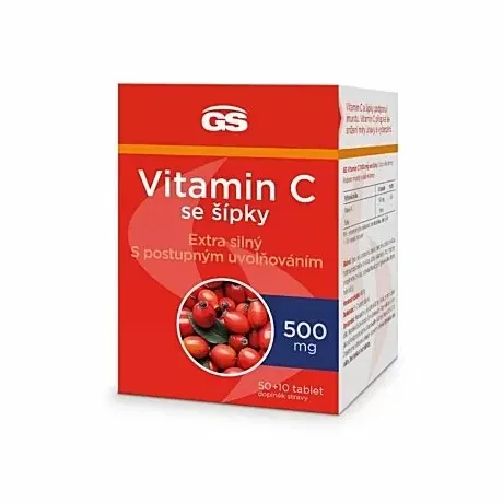 GS Vitamin C500 + šípky—50 + 10 tablet