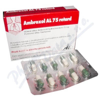 Ambroxol AL Retard 75mg—20 tvrdých tobolek