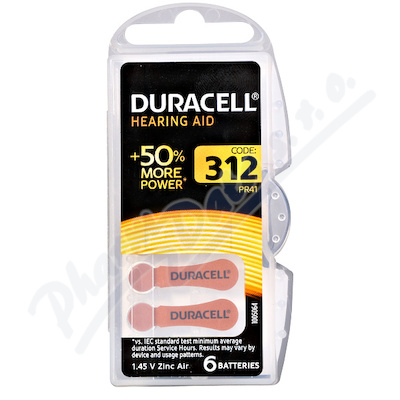 Baterie Duracell C.312—6 ks