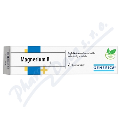 Magnesium B6 Generica—20 šumivých tablet