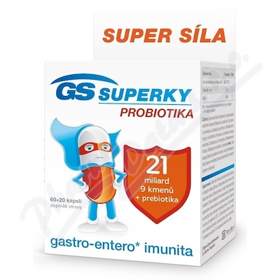 GS Superky probiotika—60 + 20 kapslí