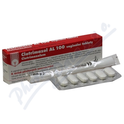 Clotrimazol AL 100 mg—6 vaginálních tablet + aplikátor
