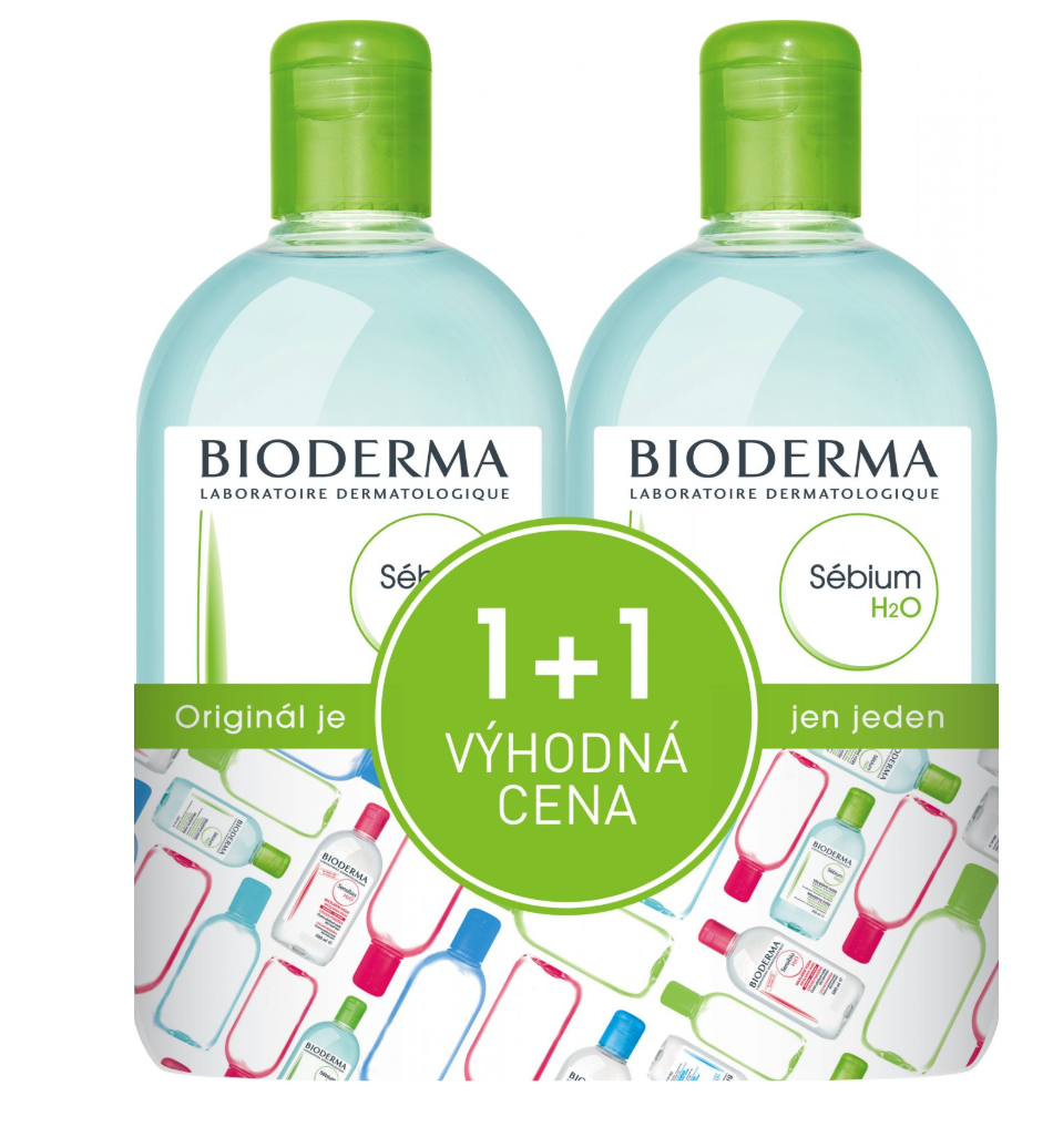 Bioderma Sébium H2O—500 ml + 500 ml výhodná cena