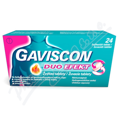 Gaviscon Duo Efekt—24 žvýkacích tablet