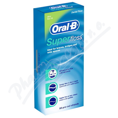 Oral-B SuperFloss—dentální nit voskovaná 1ks