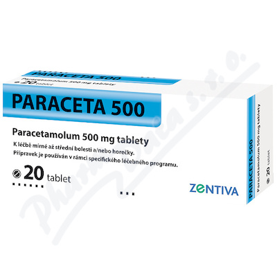 Paracetamol 500mg 20 tablet