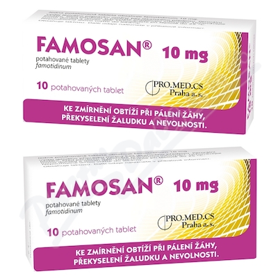 Famosan 10 mg—10 potahovaných tablet