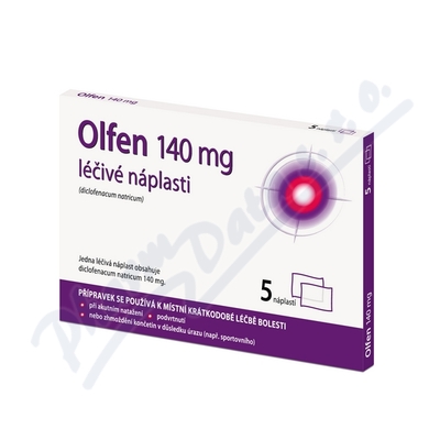 Olfen 140mg—léčivé náplasti 5ks