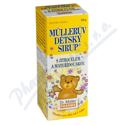 Müllerův dětský sirup s jitrocelem a mateřídouškou—320 g