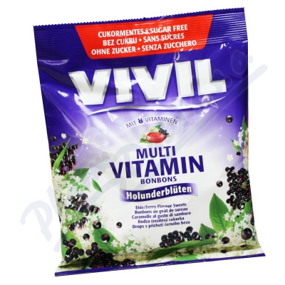 Vivil Multivitamín černý bez 8 vitamínů bez cukru —80 g
