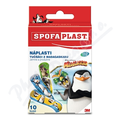 3M Spofaplast 112 Dětské náplasti Tučňáci z Madag.—10 ks