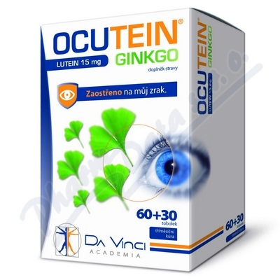 Ocutein Ginkgo 45mg+Lutein 15mg Da Vinci Academia—60+30 tobolek