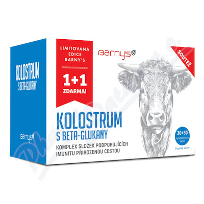 Barny´s Kolostrum s beta-glukany limitovaná edice—30+30 tobolek