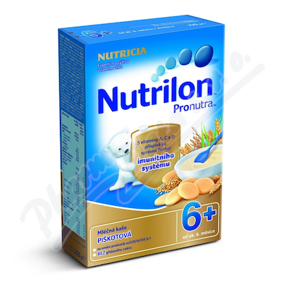 Nutrilon kaše Pronutra mléčná krupicová s piškoty—6m, 225 g