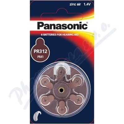 Baterie do naslouchadel PR-312L(41)/6LB Panasonic—