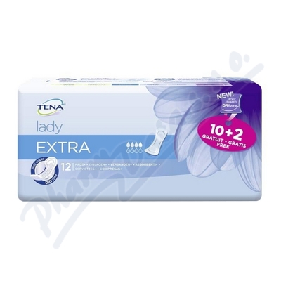 Inkontinenční vložky Tena Lady Extra akční balení—760513, 10+2 ks
