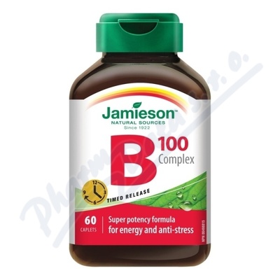 Jamieson B-komplex 100mg s postupným uvolňováním—60 tablet
