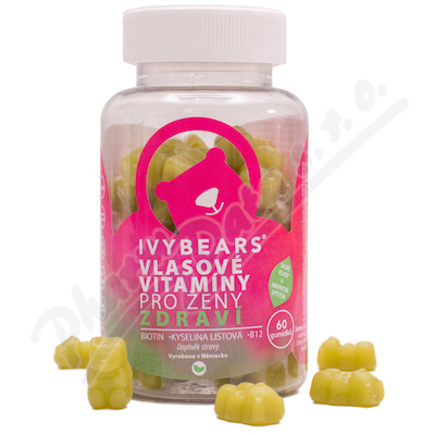 IvyBears Vlasové vitamíny pro ženy želé medvědi —60 ks