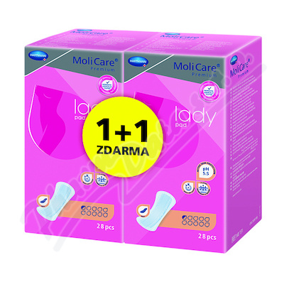 inkontinenční vložky MoliCare Lady 0.5 kapky—1 + 1 zdarma (28ks + 28ks zdarma)