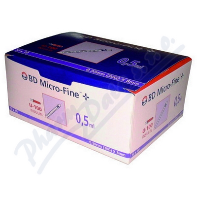 BD Micro-Fine Plus sterilní inzulínové stříkačky—0,5 ml, 100 ks