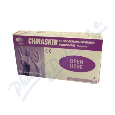 Rukanice vyšetřovací nesterilní Nitril bez pudru—Chiraskin L, 100 ks