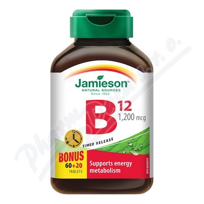 Jamieson Vitamín B12 1200mcg s post.uvolňováním—80 tablet