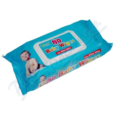 Ubrousky dětské hygienické Baby Wipes Aloe Vera—80 ks