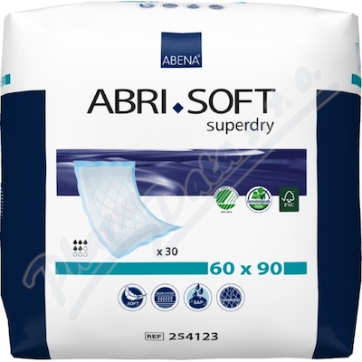 Podložky absorpční Abri Soft Superdry, 1600 ml —60 x 90 cm, 30 ks