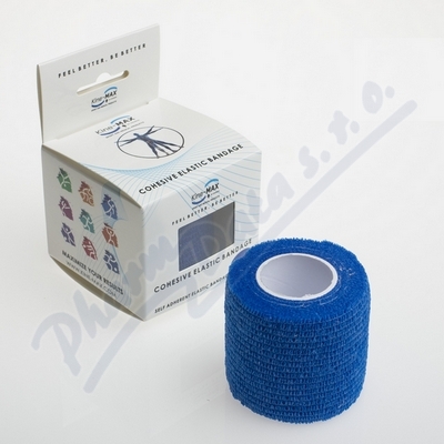 KineMAX Cohesive elastické samofixační obinadlo—Modré 5cmx4,5cm