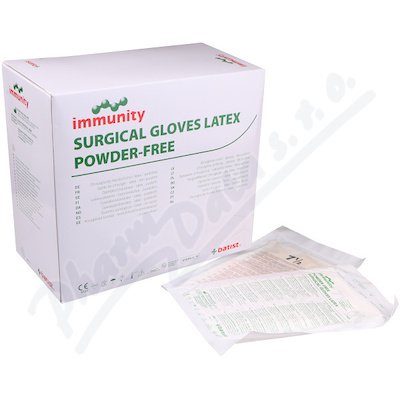 Immunity operační rukavice latexové nepudrované—sterilní 7.5 / 50 párů