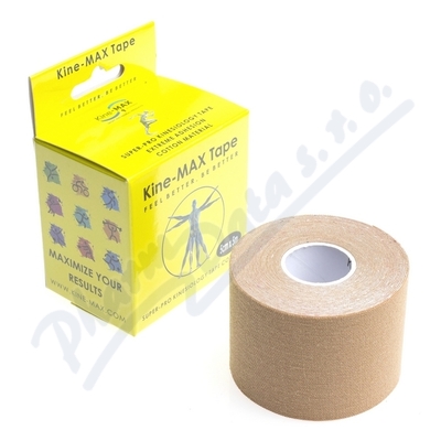 KineMAX SuperPro Cotton kinesiology tape—tělový, 5cmx5m