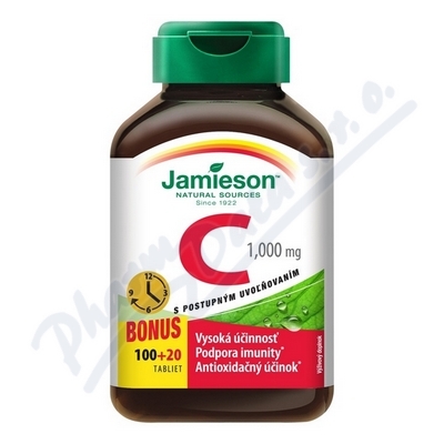 Jamieson Vitamín C 1000mg s postup.uvolňováním—100+20 tablet
