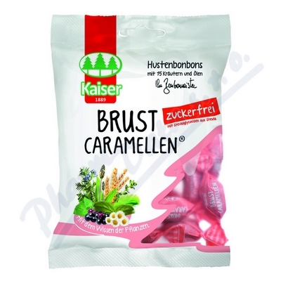 Kaiser Průduškové karamely bez cukru se stévií—bobony 70 g