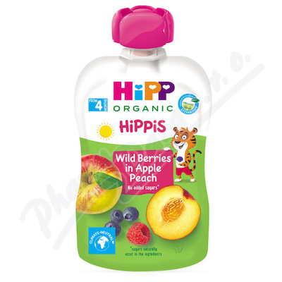 HIPP Ovoce 100% Bio Jablko-Broskev-Lesní ovoce—100 g