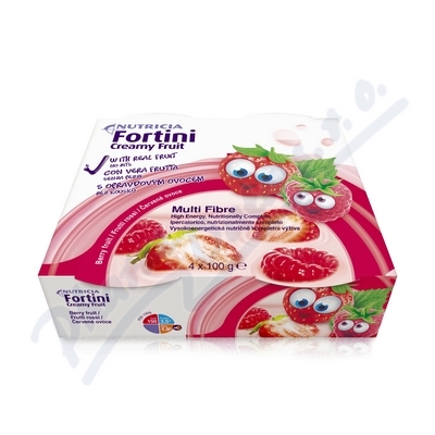 Fortini Creamy Fruit Multi Fibre Červené ovoce—4x100 g