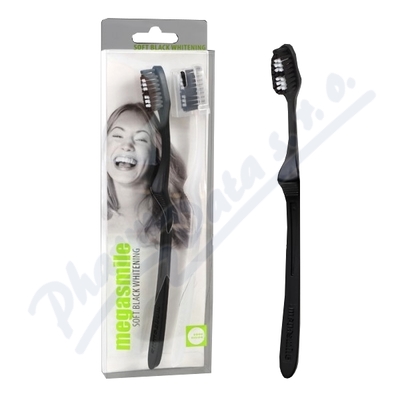 MegaSmile Zubní kartáček Black Whitening Soft—2 ks