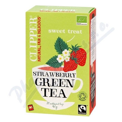Čaj Clipper green tea with Strawberry flavour—20x2g