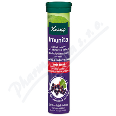 Kneipp Imunita+vitamín C+Zn Bezinka/Ostružina—20 šumivých tablet