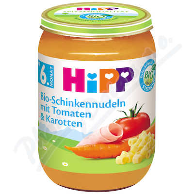 HIPP Baby Bio Zelenina s těstovinami a šunkou—190 g