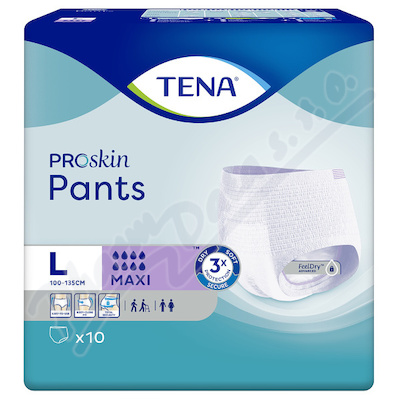 Absorpční kalhotky TENA Pants Maxi Large Proskin—boky 100-135cm, savost 2550ml, 10ks