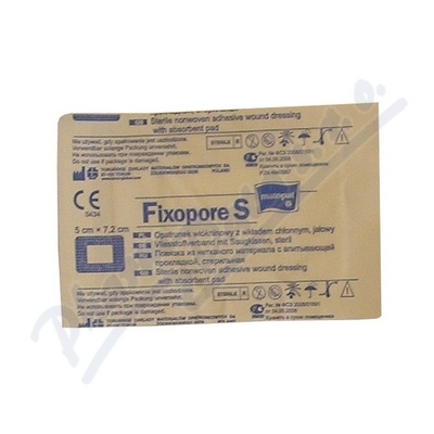 Fixopore S 5 x 7.2 cm á 1 ks sterilní náplast—