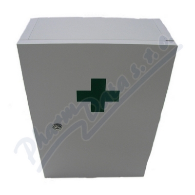 Steriwund Lékárnička - dřevěná, bílá, prázdná—43x30x14cm