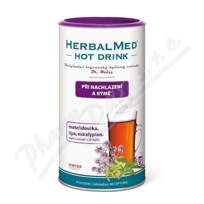 Dr.Weiss HerbalMed HotDrink nachlazení rýma — + vitamín C, 180 g