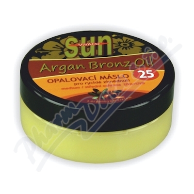 SUN Bronz Opalovací máslo OF25 arganový olej—200 ml