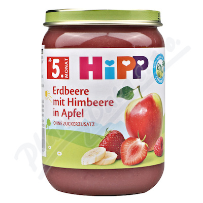 HiPP Ovoce Bio Jablka s jahodami a malinami —190 g