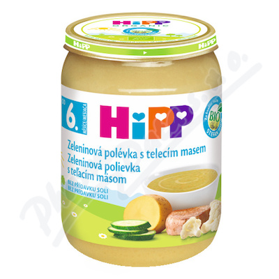 HiPP BIO Zeleninová polévka s telecím masem —190 g