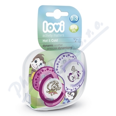 LOVI Šidítko silikonové dynamické Hot & Cold—0-3m 2ks 22816