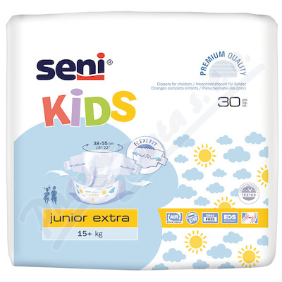 Absorpční kalhotky Seni Kids Junior—Pro děti, 16-30kg, savost 1100ml, 30ks