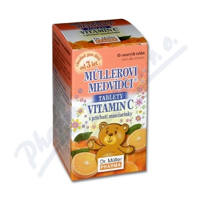 Müllerovi medvídci s vitamínem C Mandarinka—45 tablet