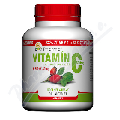 Vitamín C 500mg s šípky, prodloužený účinek—107 tablet